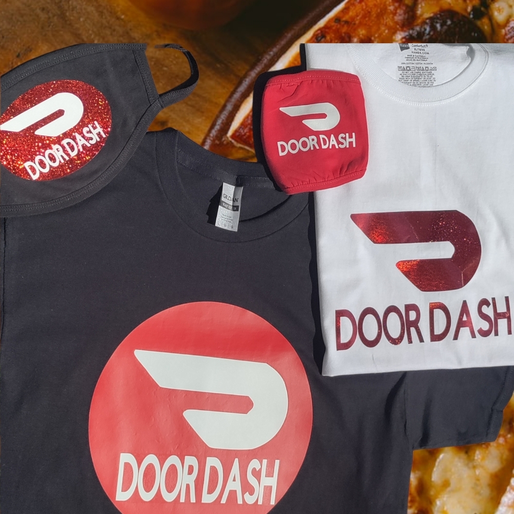 Customized delivery service T-shirts UberEATS and Door Dash